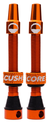 Cush Core Tubeless Presta Valve Pair 44mm - Orange