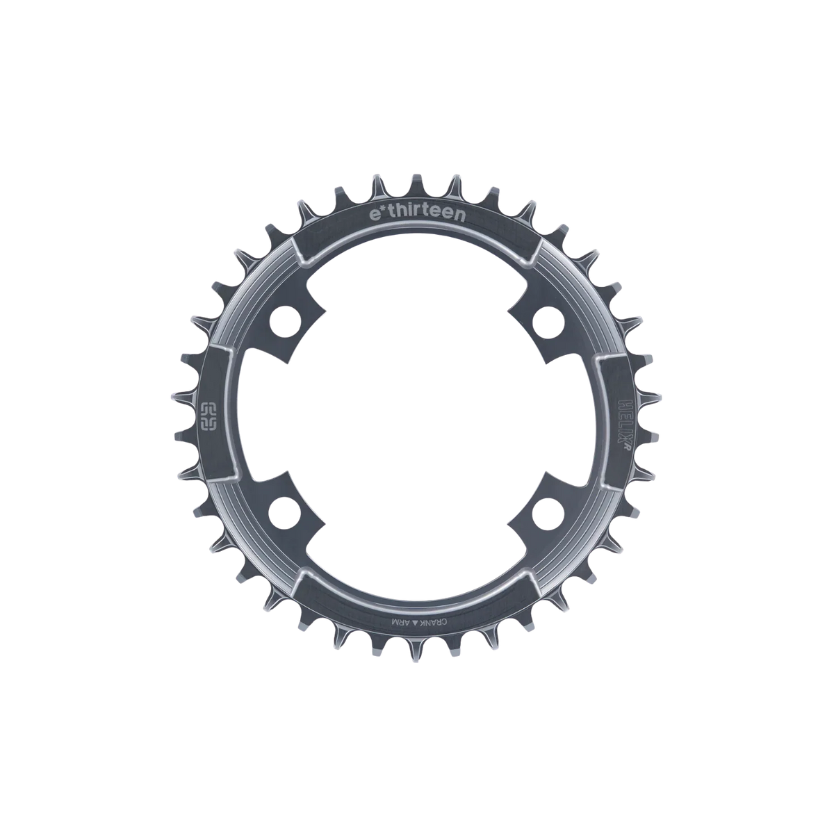 Helix Race | Chainring | 107BCD | 38T | Shimano/SRAM 11/12s Chain Compatible | Grey