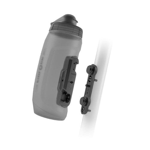 FIDLOCK TWIST BOTTLE 590ML BIKE BASE SET TRANSPARENT BLACK