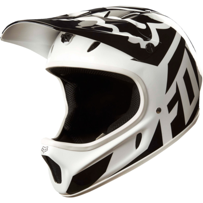Fox Full Face Helmet Rampage Race White/Black - LH profile