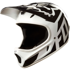 Fox Full Face Helmet Rampage Race White/Black - LH profile