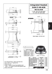 FSA Headset Orbit C-40-ACB Integrated 1 1/8-1.5 Inch Alloy