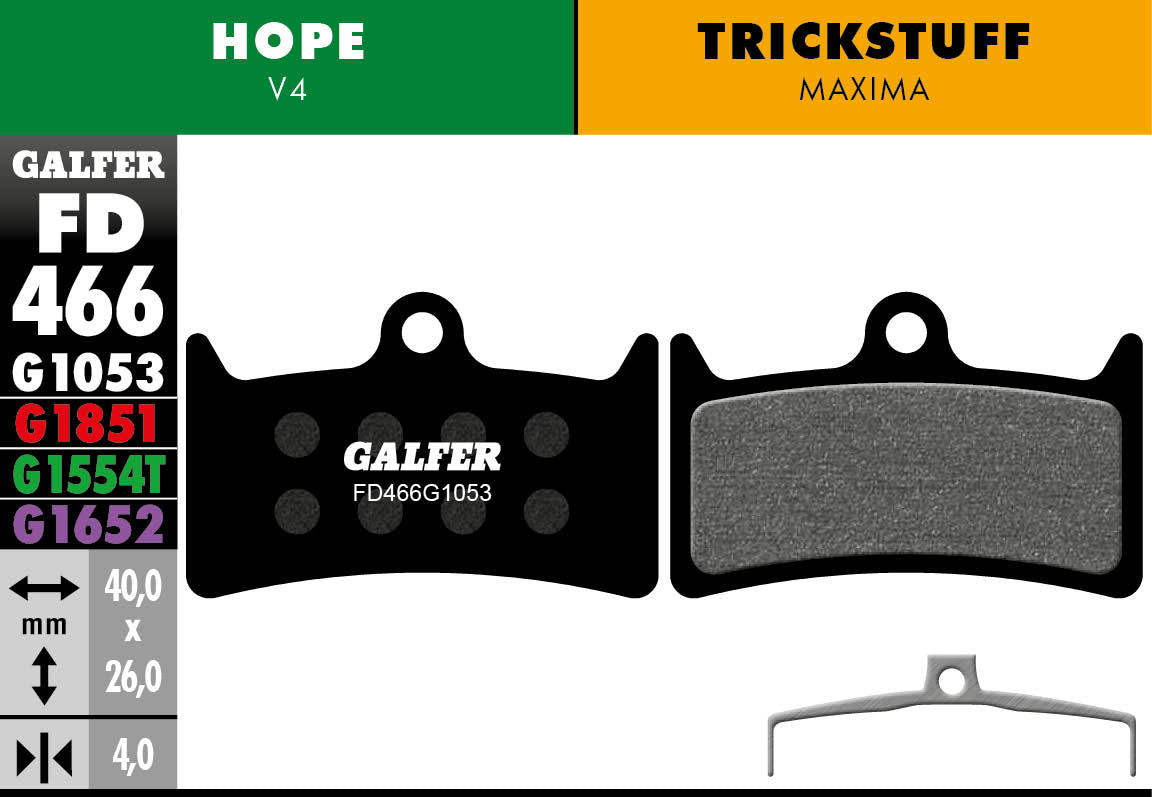 Galfer Brake Pads Standard G1053 FD466 Hope/Trickstuff