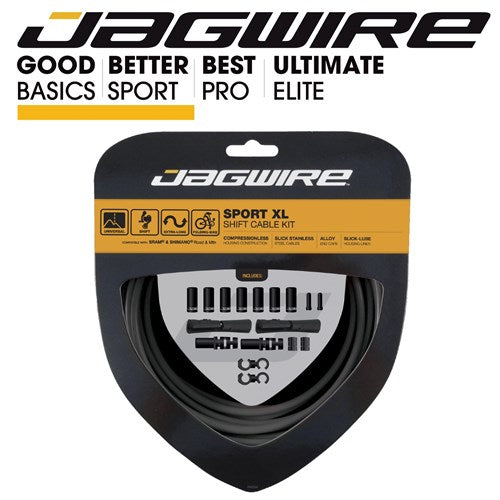 Jagwire Sport Universal Complete Shift Kit x2 SRAM/Shimano Black