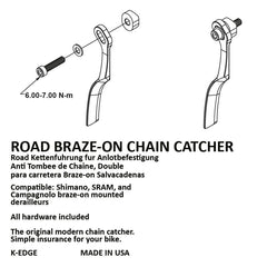 K-Edge Chain Catcher Braze-On Road Black