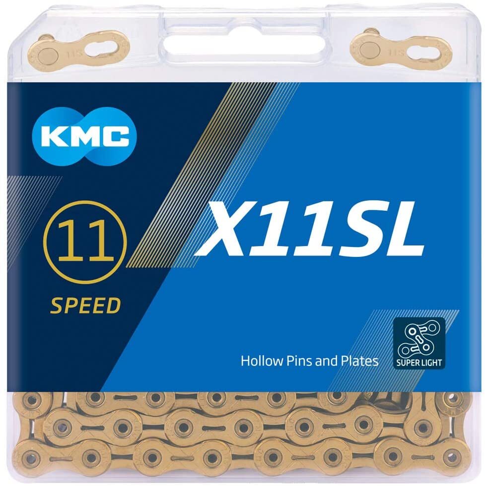 KMC Chain X11SL 11-Speed 118L Ti-N X-Superlight with Connect Link Gold