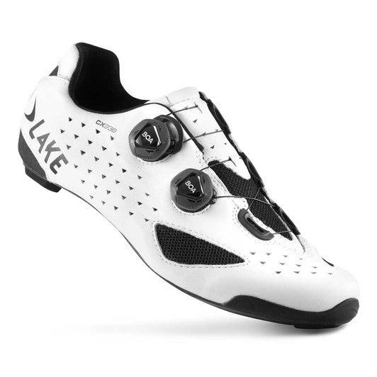 Lake Shoes Road CX238 Leather Carbon White