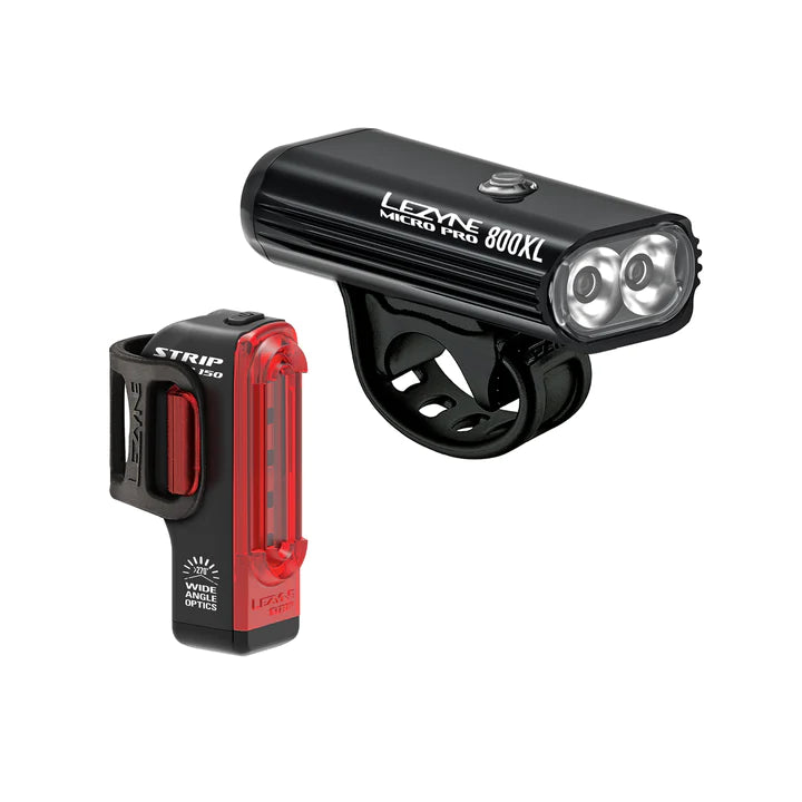 Lezyne 800XL Macro Pro Light Set & Strip Pair