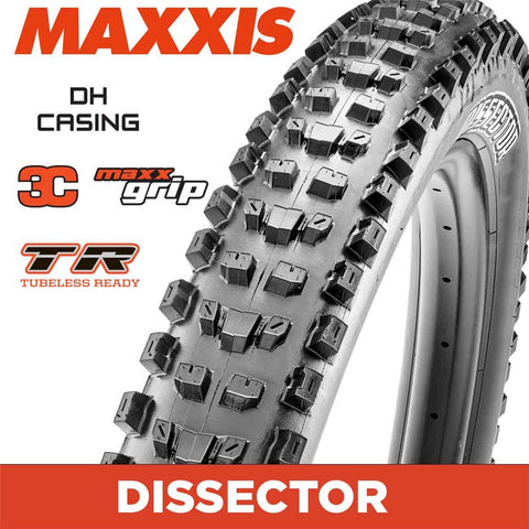Maxxis Folding Tyre Dissector 27.5x2.40 WT 60TPI DH 3C MaxxGrip TR Black