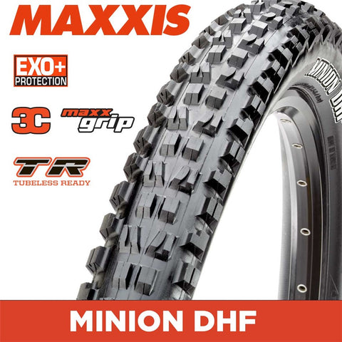 Maxxis Folding Tyre Minion DHF WT 29x2.5 60TPI EXO+ 3C MaxxGrip TR Black