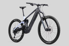 Norco 25 Sight VLT CX C3 150 - Raw Carbon / Ice White | Electric Mountain Bike