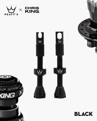 Peaty's x Chris King Tubeless Valve Set MK2 Black