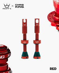 Peaty's x Chris King Tubeless Valve Set MK2 Red