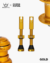 Peaty's x Chris King Tubeless Valve Set MK2 Gold