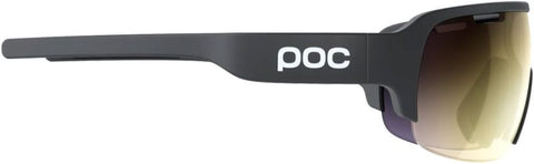 POC Sunglasses Do Half Blade Uranium Black with Violet/Gold Mirror Lens