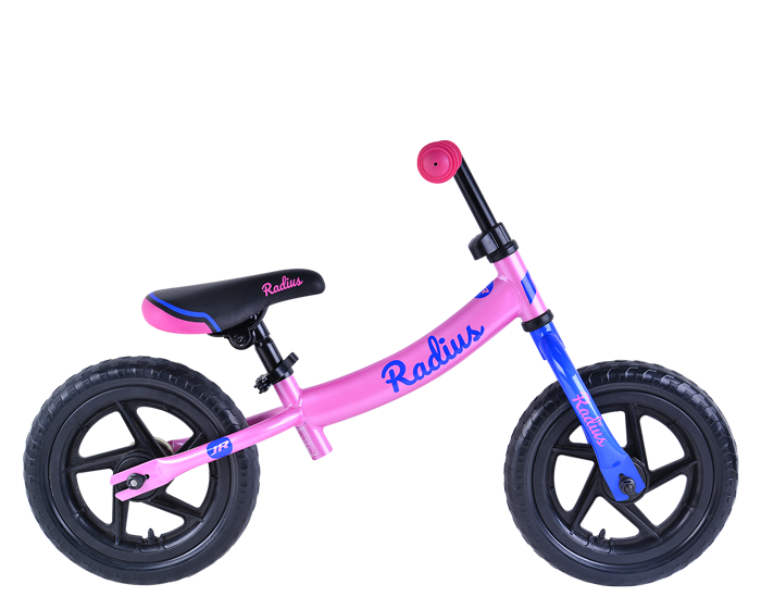 Radius Kids Jr Balance Bike 12" Gloss Pink Navy Blue