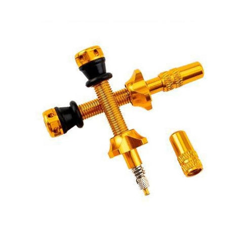 Rocket Tubeless Valve Set 44mm Presta Gold