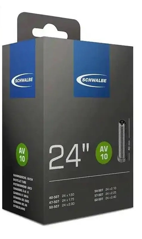 Schwalbe Tube AV10 40mm Schrader 24'' 40/62-507