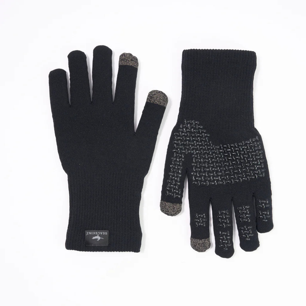 SealSkinz Waterproof Gloves Ultra Grip Touchscreen Black