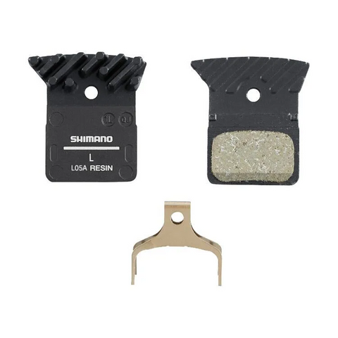 Shimano Disc Brake Pads L05A-RF Resin Pad with Fin & Spring