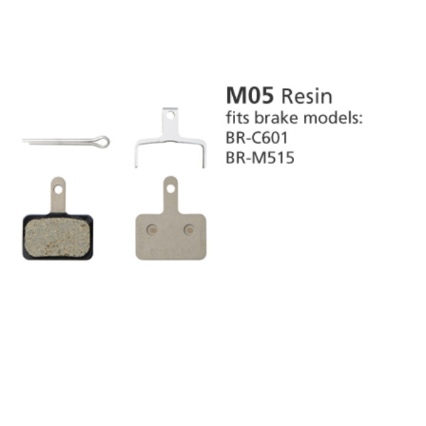 Shimano Disc Brake Pads M05-RX BR-M515 Resin Pad & Spring