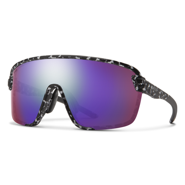 Smith Glasses Bobcat Matte Black Black Marble with ChromaPop Violet Mirror Lens