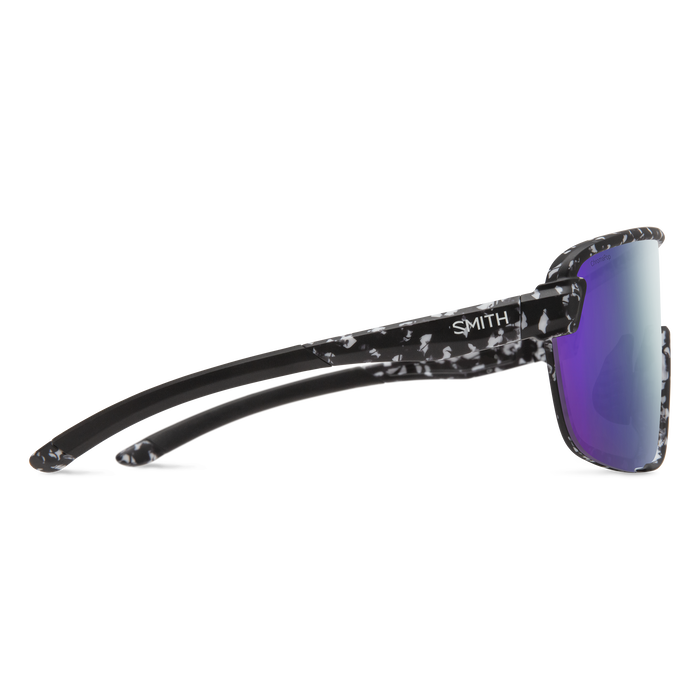 Smith Glasses Bobcat Matte Black Black Marble with ChromaPop Violet Mirror Lens