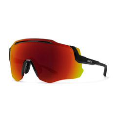 Smith Glasses Momentum Black with Chromapop Red Mirror Lens