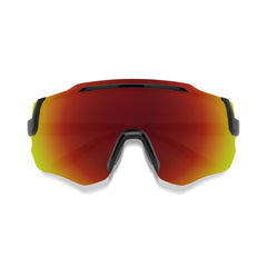 Smith Glasses Momentum Black with Chromapop Red Mirror Lens