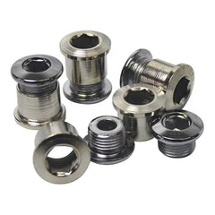Stronglight Chainring Bolt Kit, Double Messenger (5 Arm) - Steel, Silver