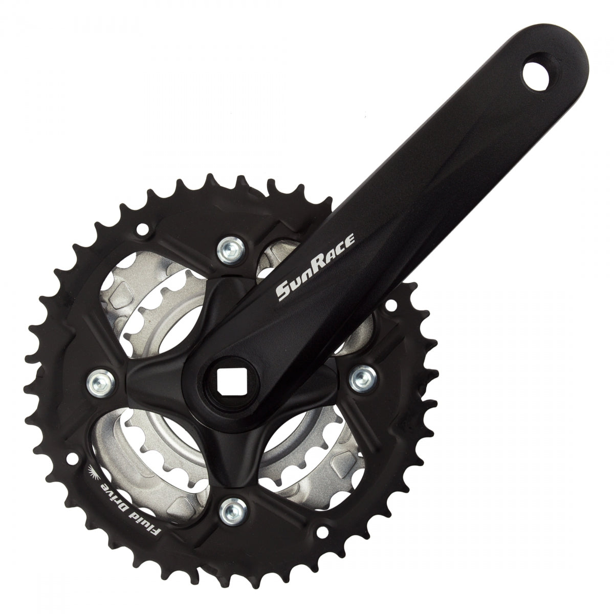 SunRace Front Crankset M500 7/8 Speed 170mm 42/34/24T Black