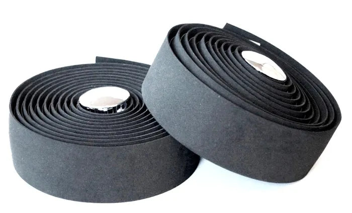 Velo Bar Tape Vinewrap Microfibre/Gel with Plugs Black