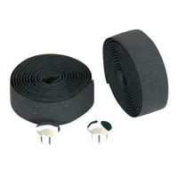 Velo Wrap Bar Tape Cork-Cushion with Plugs Black