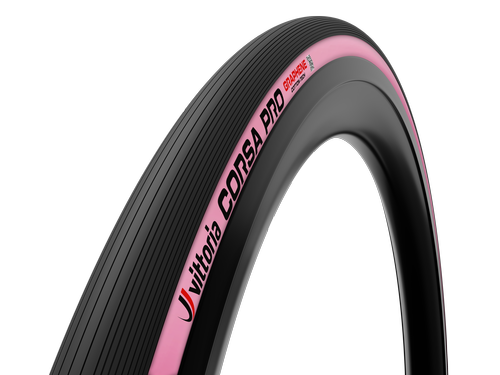 Vittoria Foldable Tyre Corsa Pro 700x28C Graphene TLR Limited Edition Giro d'Italia with  Pink  Sidewall