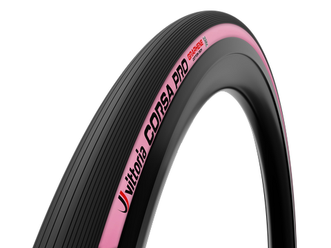 Vittoria Foldable Tyre Corsa Pro 700x28C Graphene TLR Limited Edition Giro d'Italia with  Pink  Sidewall