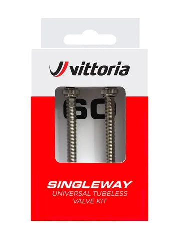 Vittoria Singleway Tubeless Valve Set Silver 60mm
