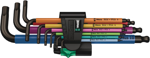 Wera Hex-Plus Set L-Handle Metric 950/9 BlackLaser Multicolour