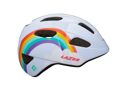 lazer-kids-helmet-pnut-kineticore-rainbow-white