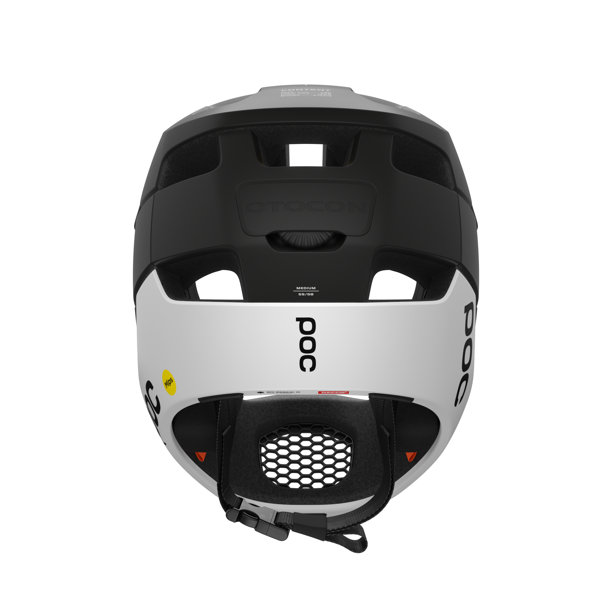 poc-helmet-full-face-otocon-race-mips-black-white-matt