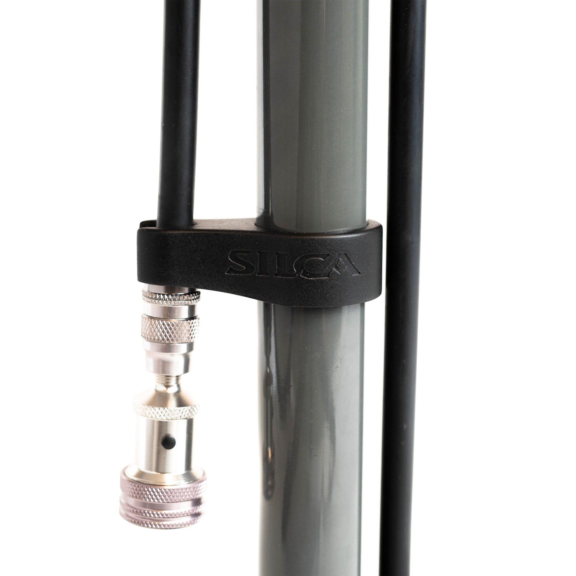 Silca Floor Pump Pista Plus Grey - Chuck