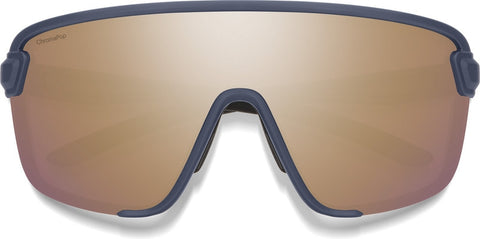 Smith Glasses Bobcat Matte French Navy with Chromapop Rose Gold Mirror Lens