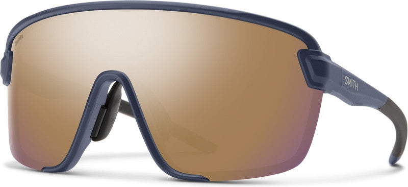 Smith Glasses Bobcat Matte French Navy with Chromapop Rose Gold Mirror Lens