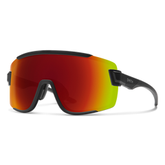 Smith Glasses Wildcat Matte Black with Chromapop Red Mirror Lens