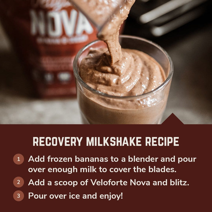 Veloforte Recovery Protein Shake Nova Banana, Cacoa & Maca Super Blend