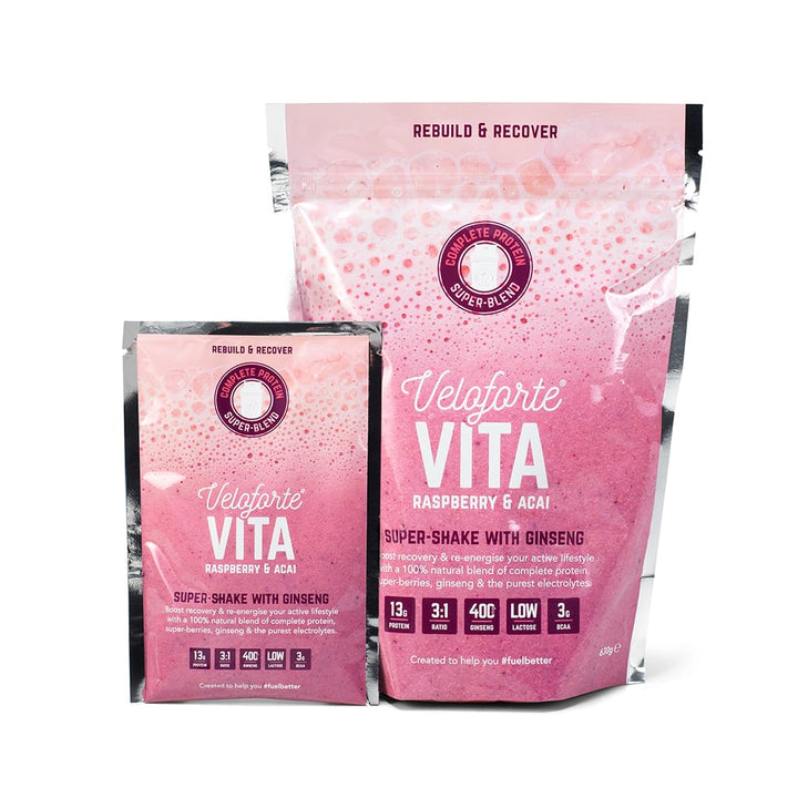 Veloforte Recovery Protein Shake Vita Strawberry & Ginseng Blend